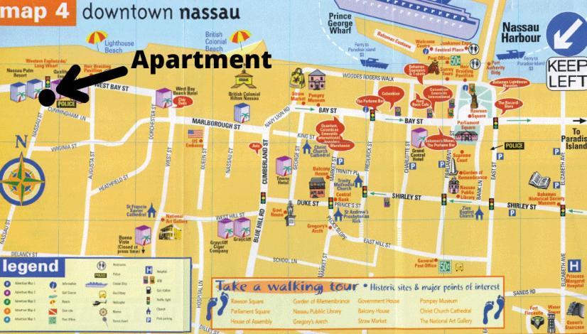 Apartment In Downtown At The Beach 나사우 외부 사진
